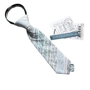 Littlest Prince Baby Boys 9-24M Blue Green Abstract Stripe Tie Necktie NEW